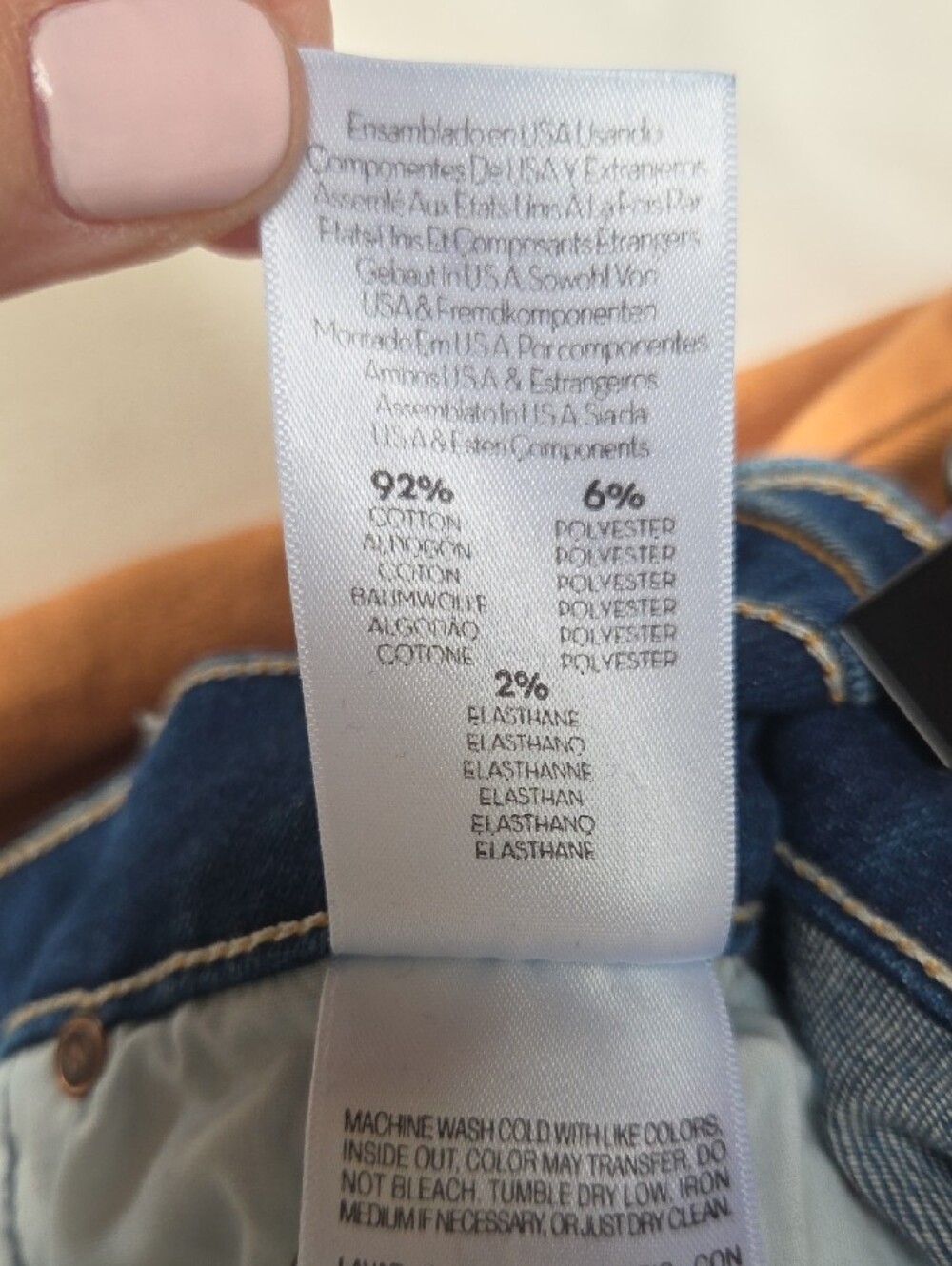Women's Cropped Ankle Jeans - Classic Blue Wash - Picture 7 of 7